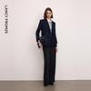 Lanzhi Basic Wardrobe Wool Blend Slim Fit Double-breasted Suit Jacket