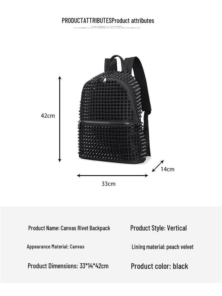 Women's High-End Rivet Backpack 2025 - Large Capacity, Korean Style