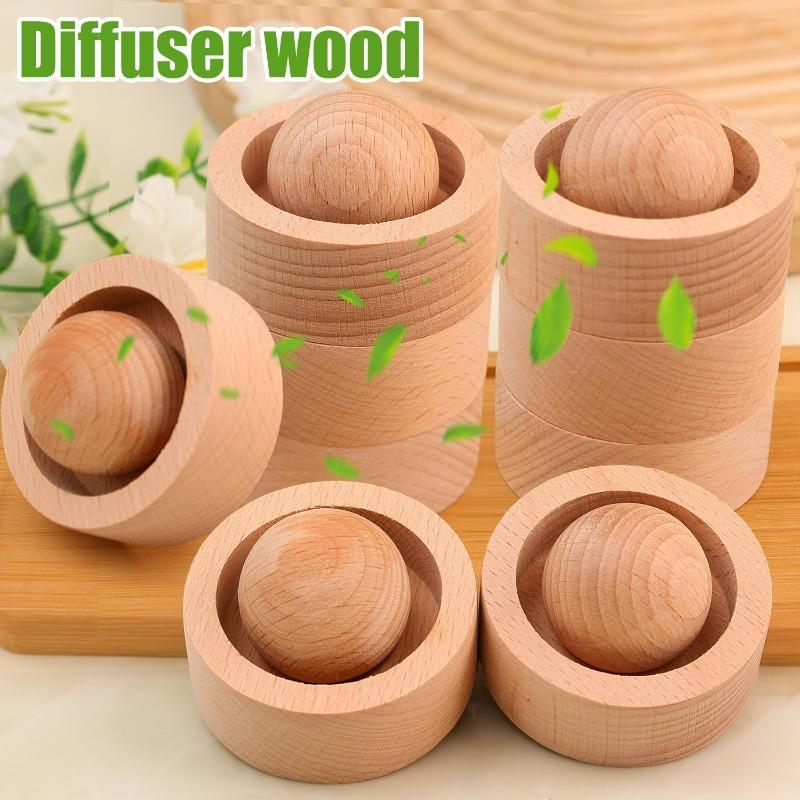 10/1x Wooden Essential Oil Diffuser Wood Aroma Fragrance Oil Aromatherapy Diffuser for Household Office Car Bedroom Living Room