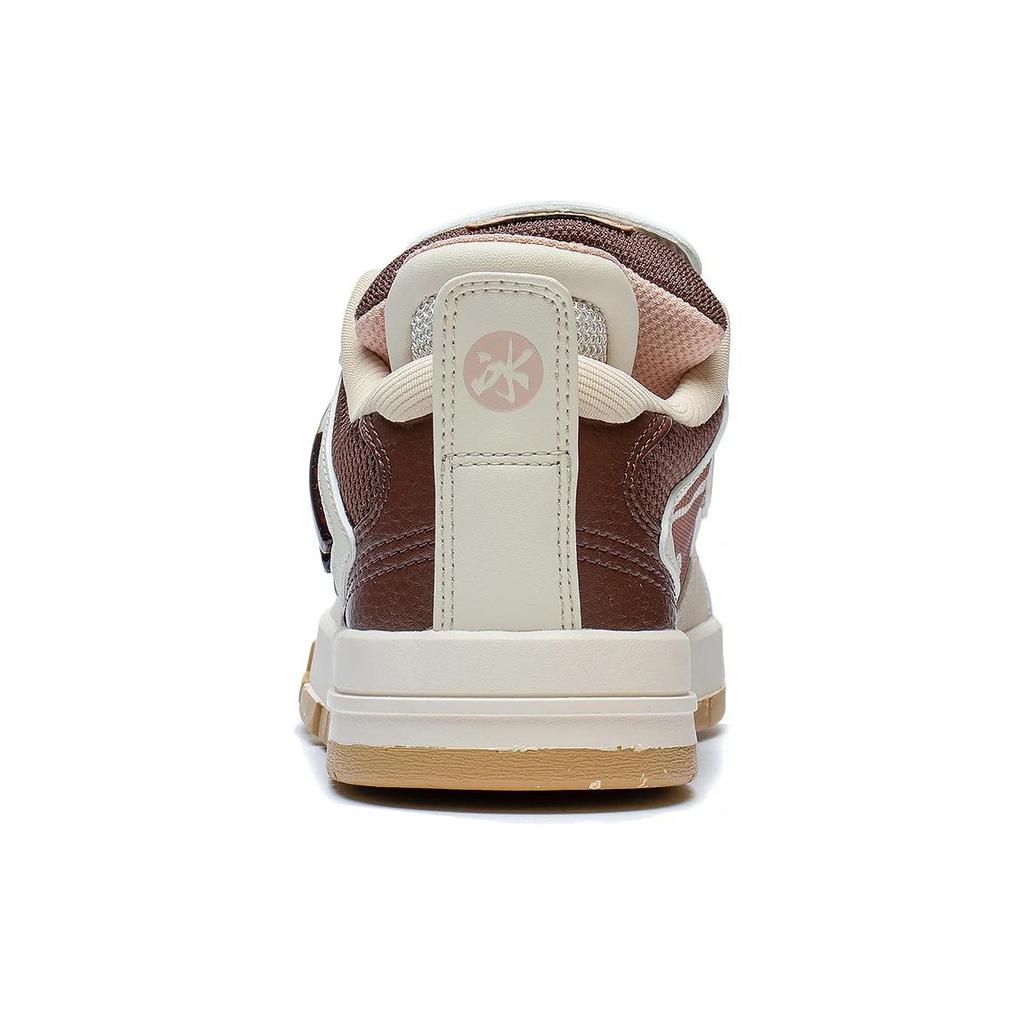New LiNing Wei Wu PRO Anti Slip Wear Resistant Low Top Skateboard Shoes Women's White Gray Umber AECT010-2