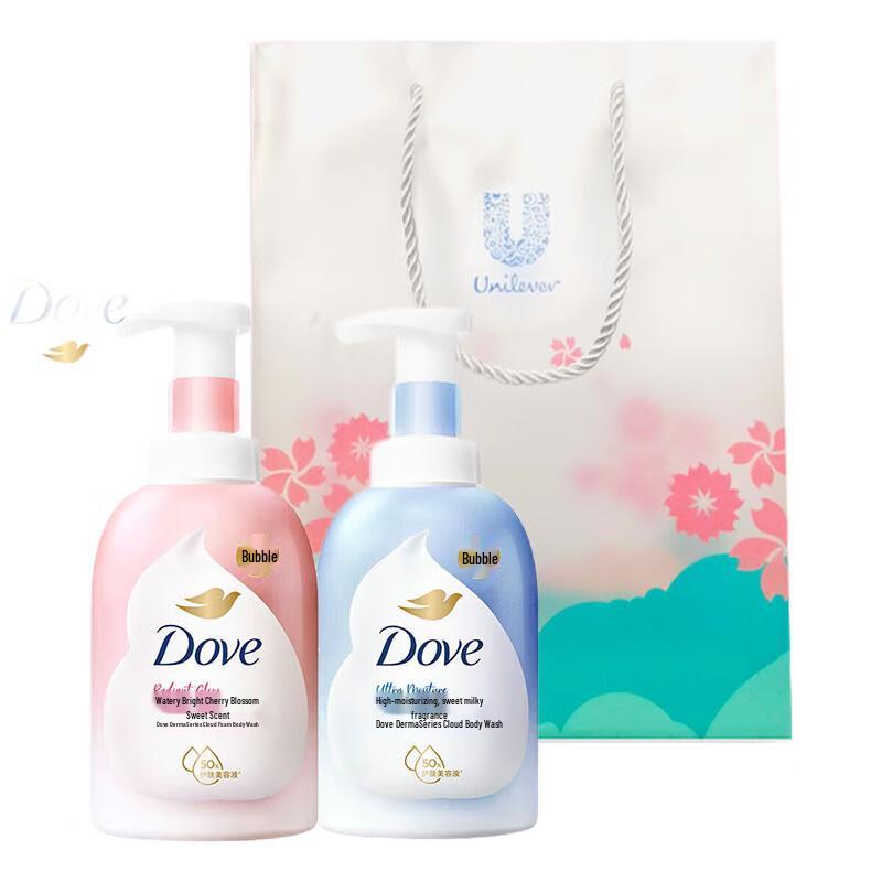 

Dove Deep & Cherry Blossom Moisturizing Bubble Shower Gel Set