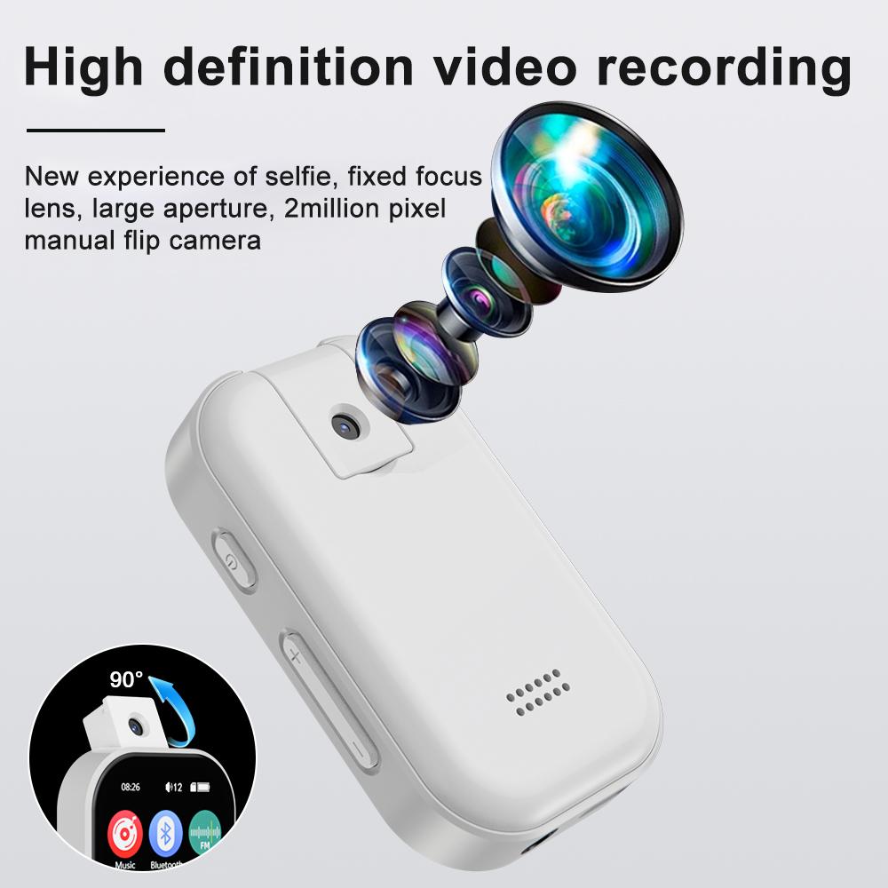 Portable Music Player Bluetooth 5.4 HiFi Lossless Audio MP4 Walkman Touch Screen Built-in Speaker Recorder Camera Video Player FM E-book