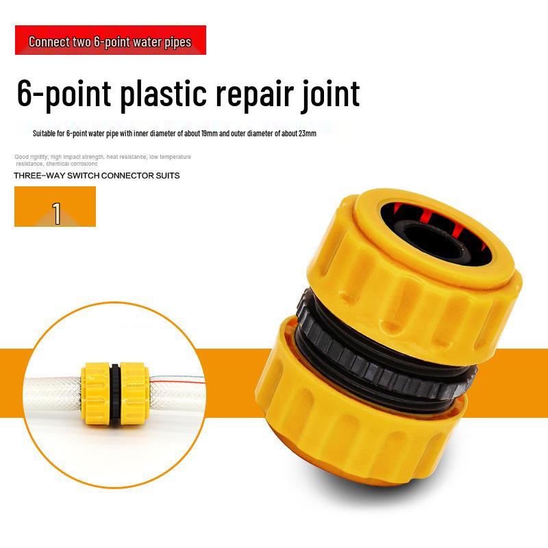 Garden Hose Quick Connect & Repair Joint, 3/4-Inch & 1-Inch, 4-Point & 6-Point Extension.