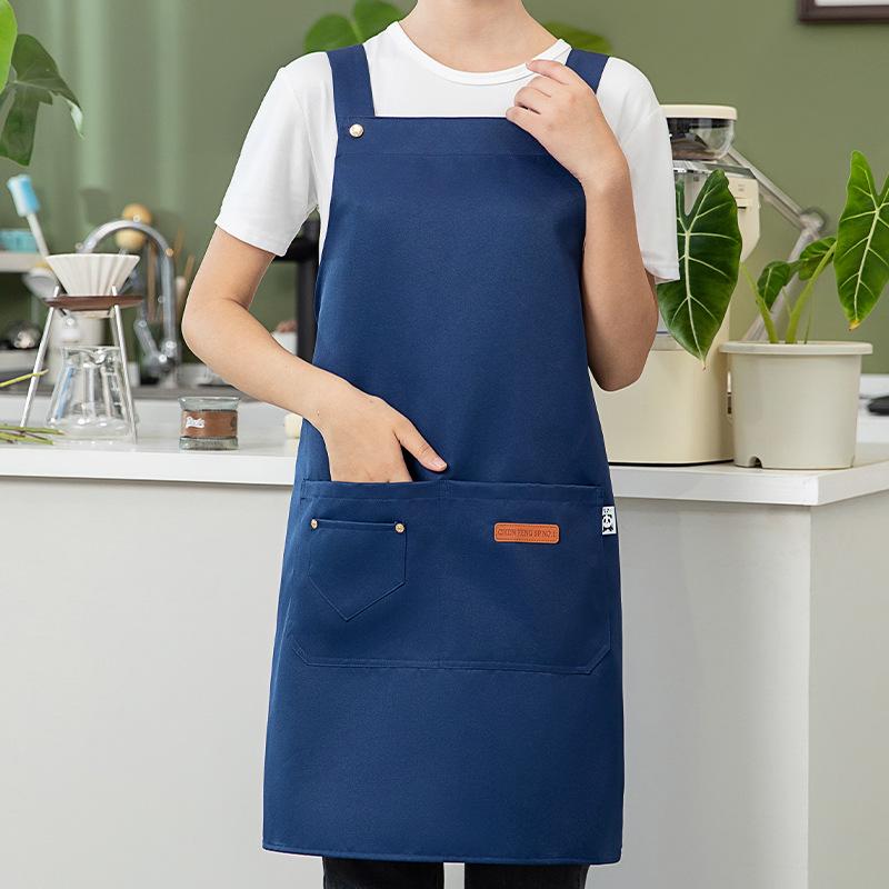 Custom Logo Waterproof Apron for Kitchen, Catering, and Coffee Shop Waitstaff