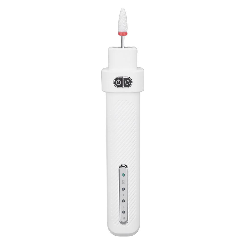 Electric Nail Drill 3 Speed Settings Powerful Low Noise Portable Nail File for Home Salon Use White