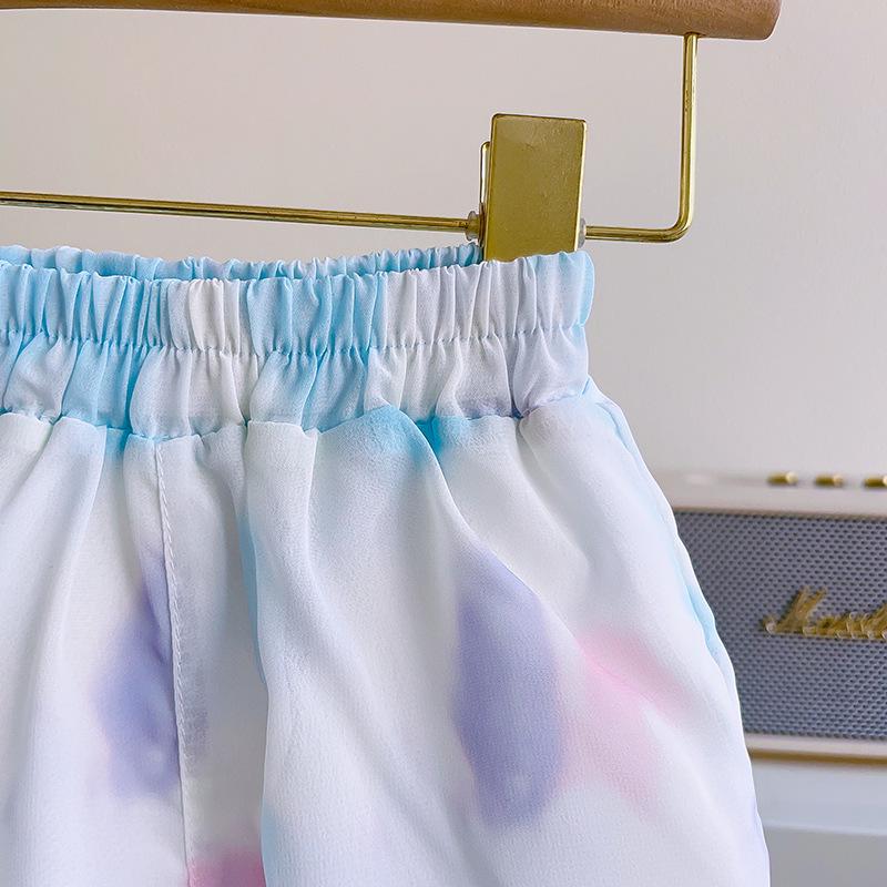 New Girls' Toddler Colorful Summer Sunscreen Shirt & Three-Piece Set TX889