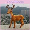 Christmas Deer Decor Figurine With Plastic Material For Holiday Window Display And Storefront Setup