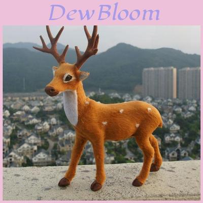Christmas Deer Decor Figurine With Plastic Material For Holiday Window Display And Storefront Setup