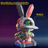 1377 Teile Heißer Chinesischer Baustein Hase Bricht Mechanischer Hase Kreatives Zusammengebautes Puzzle Spielzeug Kindergeschenke
