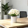 Purple Violet Artificial Plant With Plastic Base For Home Decor And Photography Props