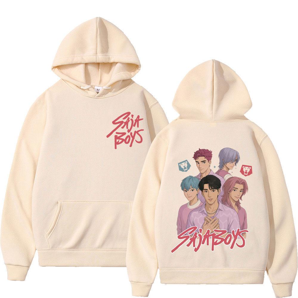 K-pop Demon Hunters Anime Saja Boys  Print Hoodies Men Women Aesthetic Pullover Casual Oversized Sportswear Autumn and Winter
