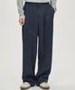 PRAIRIE Loose Fit Double-Pleat Wide Slacks (Navy)