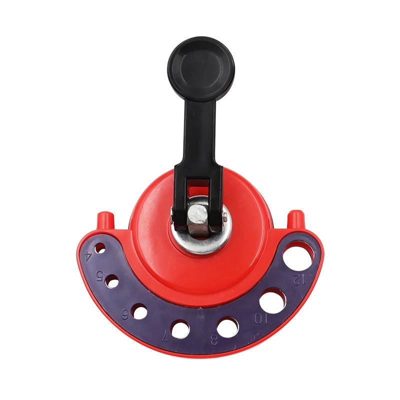 Adjustable Glass and Tile Drill Locator with Suction Cup Tool
