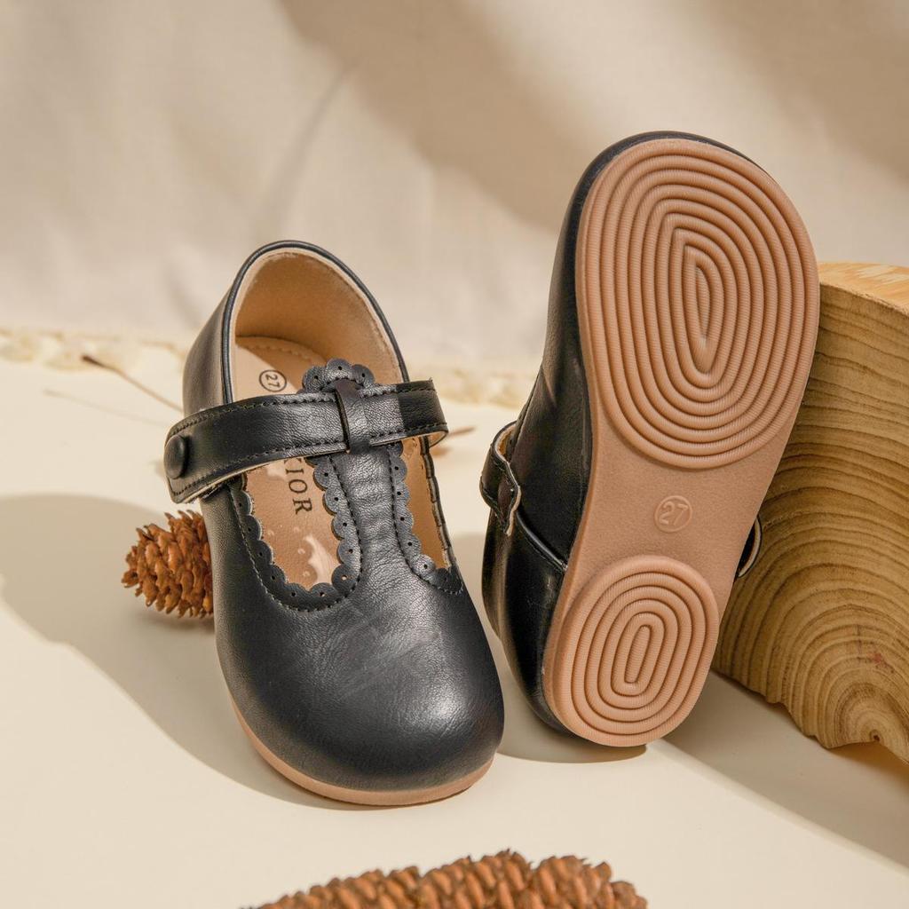 Girls' Casual Velcro Leather Shoes: Spring & Autumn Collection