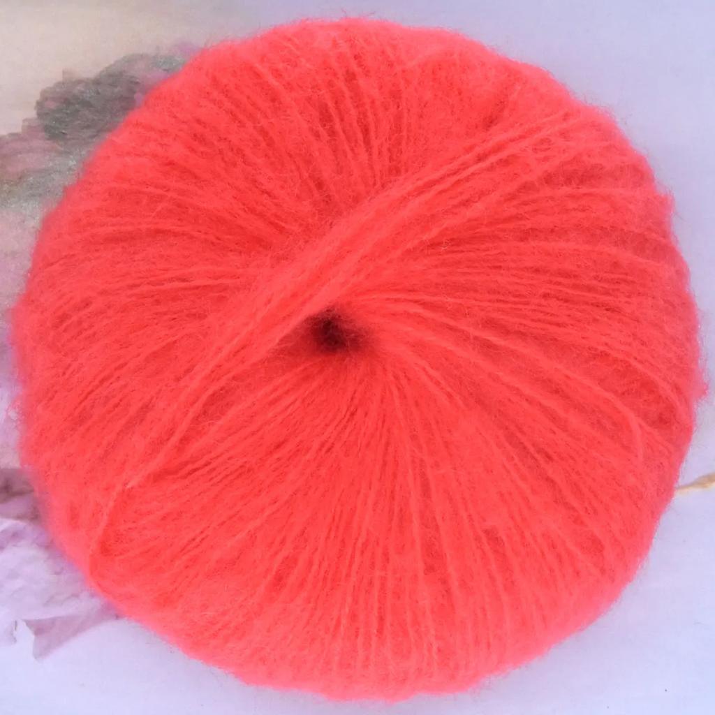 25g Soft 40% Acrylic 60% Mohair Yarn 160m/175yd Plush Yarn Hand Knitting Crochet Sewing DIY Shawl Scarf Thread
