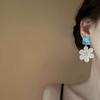 Big Floral Women Earrings Exaggerated Ladies Stud Earrings Korean Ins Acrylic Flower Earrings  Gift