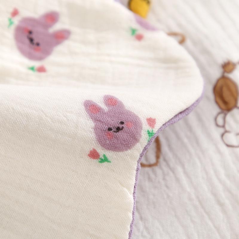 Bavoir pour bébé double face rotatif à 360°, Gaze de coton, Toutes saisons, Absorbant, Qualité Classe A