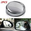 2Pcs 2" Round Car Blind Spot Rear View Mirror Wide Angle Convex Rearview Mirrors
