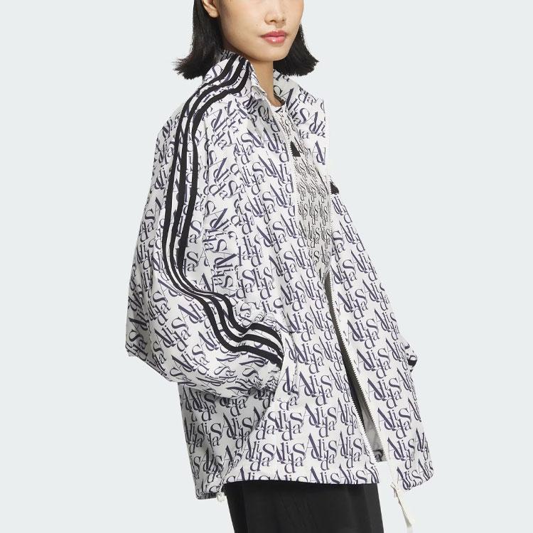 adidas Πλήρως τυπωμένο χορευτικό μπουφάν γυναικείο μπουφάν λευκό JI9766