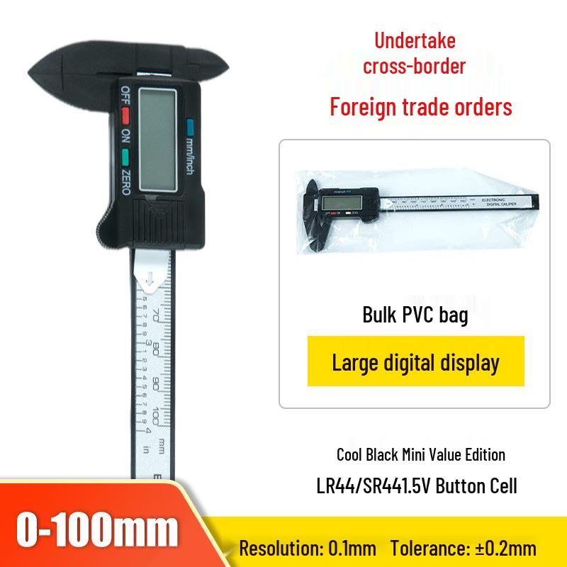 

Пластиковий цифровий штангенциркуль 0-150 мм для вимірювання внутрішнього/зовнішнього діаметра та ювелірних виробів