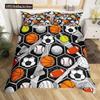Tennis Ball Duvet Cover Set Sports Game Themed Bedding Set Twin Size For Boys Teens Adult Tennis Racket Ball Comforter Cover