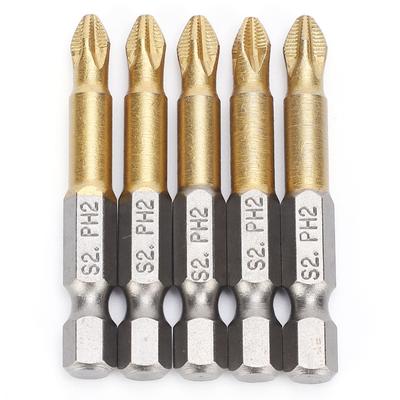 5 stücke PH2 Schraubendreher-bits Set Anti skid 1/4 Zoll Hex Schaft 50mm
