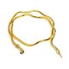 2025 New Punk Multilayer Metal Alloy Gold Black Color Cool Bendy Snake Necklace Bracelet for Women Men Chunky Jewelry