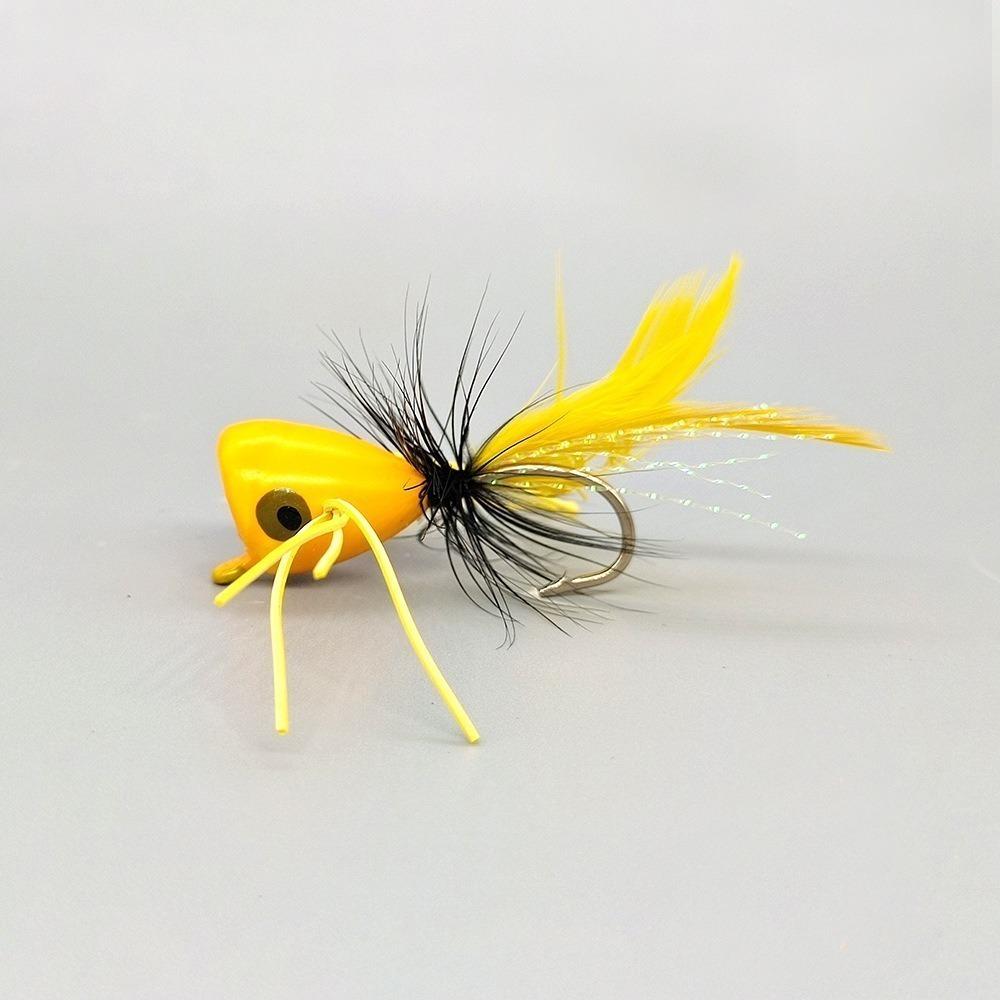 

Bugs Insect Pattern Topwater Fly Fishing Lures Floating Design Dry Flies Bass Fishing 2# hook-E-5pcs
