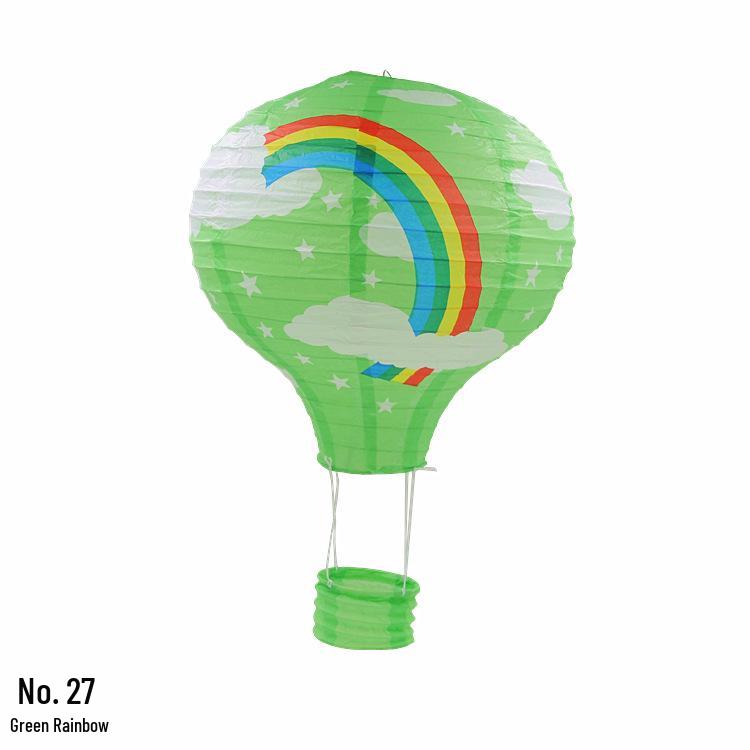 Hand-Folded Rainbow Hot Air Balloon Lantern - Christmas, Birthday, Party, Kindergarten Hanging Decoration