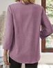 2025 Spring/Summer Women's Plus Size V-neck Loose Solid Color Shirt