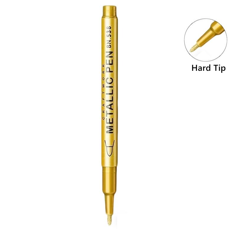 1/10/50Pcs Art Writing Gold Silver White Metallic Paint Pen Set Brush Tip Marker Pen Acrylic Paint Markers Stationery Supplies