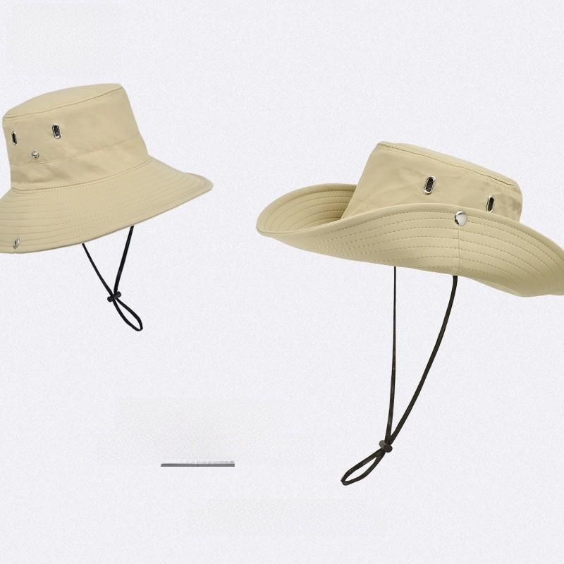 Outdoor Sun Protection Fisherman Hat With Large Brim For Travel And Hiking