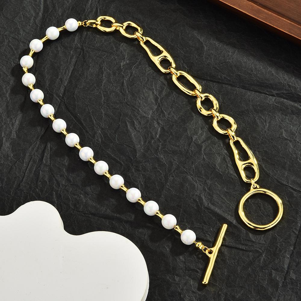 Accessories Geometric Splicing Exaggerated Trendy Necklace Pendant Necklace 60CM(Necklace Long)