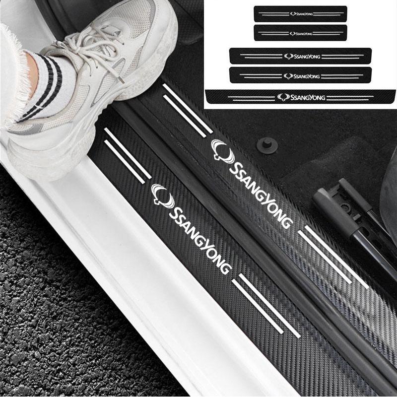 Doorsill Protective Sticker Tape for Ssangyong Actyon Rexton Korando Rodius Kyron Tivoli Musso XLV Stavic Turismo Accessories