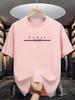 2025 New Men’s Paris Letter Print Cotton T-shrit Summer Short Sleeve Round Neck Tees Casual Daily Fashion Oversized Unisex Tops