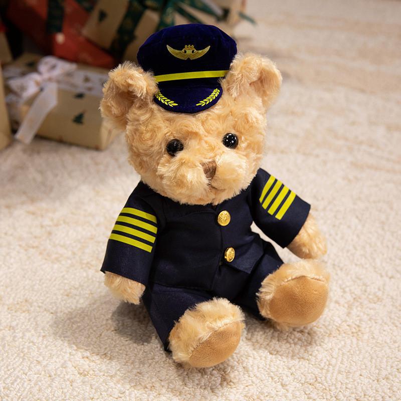 Bear Uniform Series Plush Toy With Pp Cotton Filling For  Traffic Police Xiong