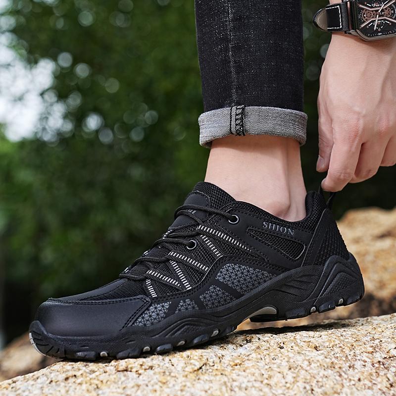 Men's Outdoor Breathable Hiking Shoes Waterproof Trekking Shoes All Day Comfort