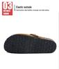2026 Women's Retro Cowhide Platform Slippers - Half-Open, Soft Sole, Cork Toe Cap, Outdoor Couple's Shoes