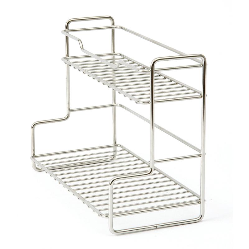 Kitchen Countertop Storage Rack Spice Shelf Versatile Iron Wire Storage Basket For Bathroom Toiletries Cup Organizer Racks