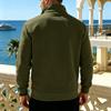 Men's Half Zip Sweatshirt Stand Collar Loose Fit Color Casual Pullover for Spring and Fall
