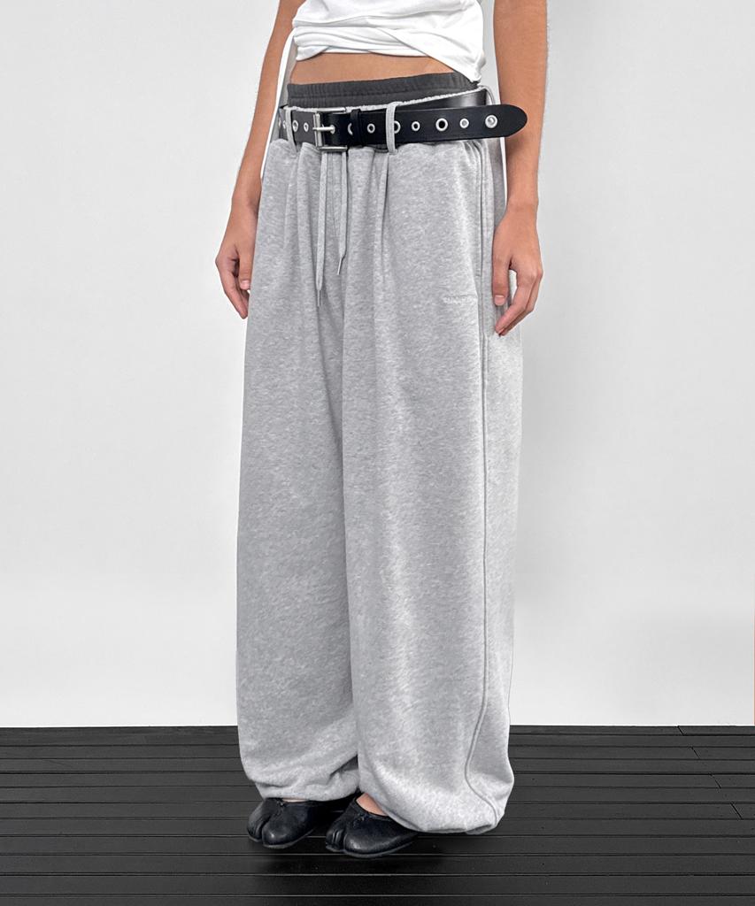Saendeulig Double Sweat Pants_Melange Gray