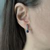 Silver Earrings with Nano Sapphire 2.917ct (2189060)