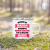 Super Papy Mamie Print Enamel Mug Creative Coffee Cups Drinks Water Milk Cup Enamel Mug Home Drinkware Gifts for Grandma Grandpa