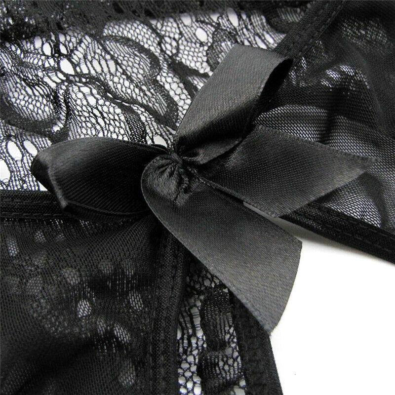 Women Sexy Lingerie Lace Babsuit Open Bra Crotchless Underwear Nightwear Dress