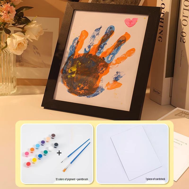 DIY Couple Handprint Photo Frame with Inkpad - Perfect Commemorative Gift for Friends or Girlfriend On Qixi.