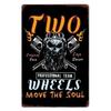Segni Metallici Vintage Pin Up di Motociclette per Decorazione Man Cave Bar Garage