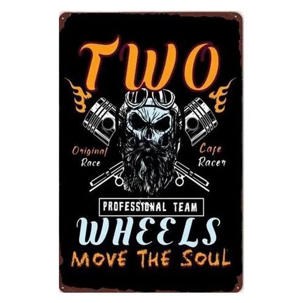 Segni Metallici Vintage Pin Up di Motociclette per Decorazione Man Cave Bar Garage