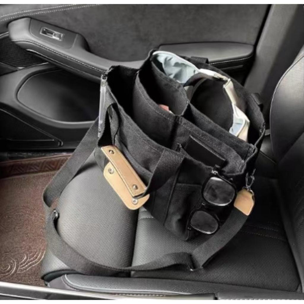 Simple Canvas Bag Office Worker Hand Lunch Box Lunch Bag Solid Color Versatile Crossbody Bag College School Bag