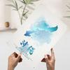 Okinawa Watercolor Map Printed Poster Customized Wall Art Retro Vintage Metal Tin Signs for Home Office Decoration Gaming House