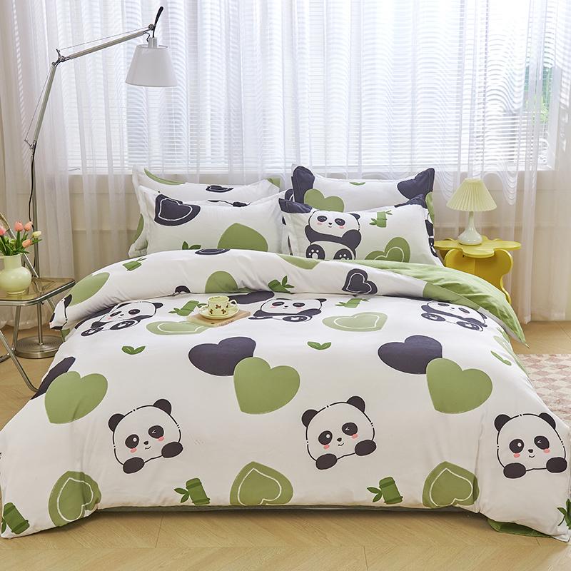 Single duvet cover Printed red quilt cover Thickened plant-cashmere cartoon multicolored bed cover 220x240 double bedding